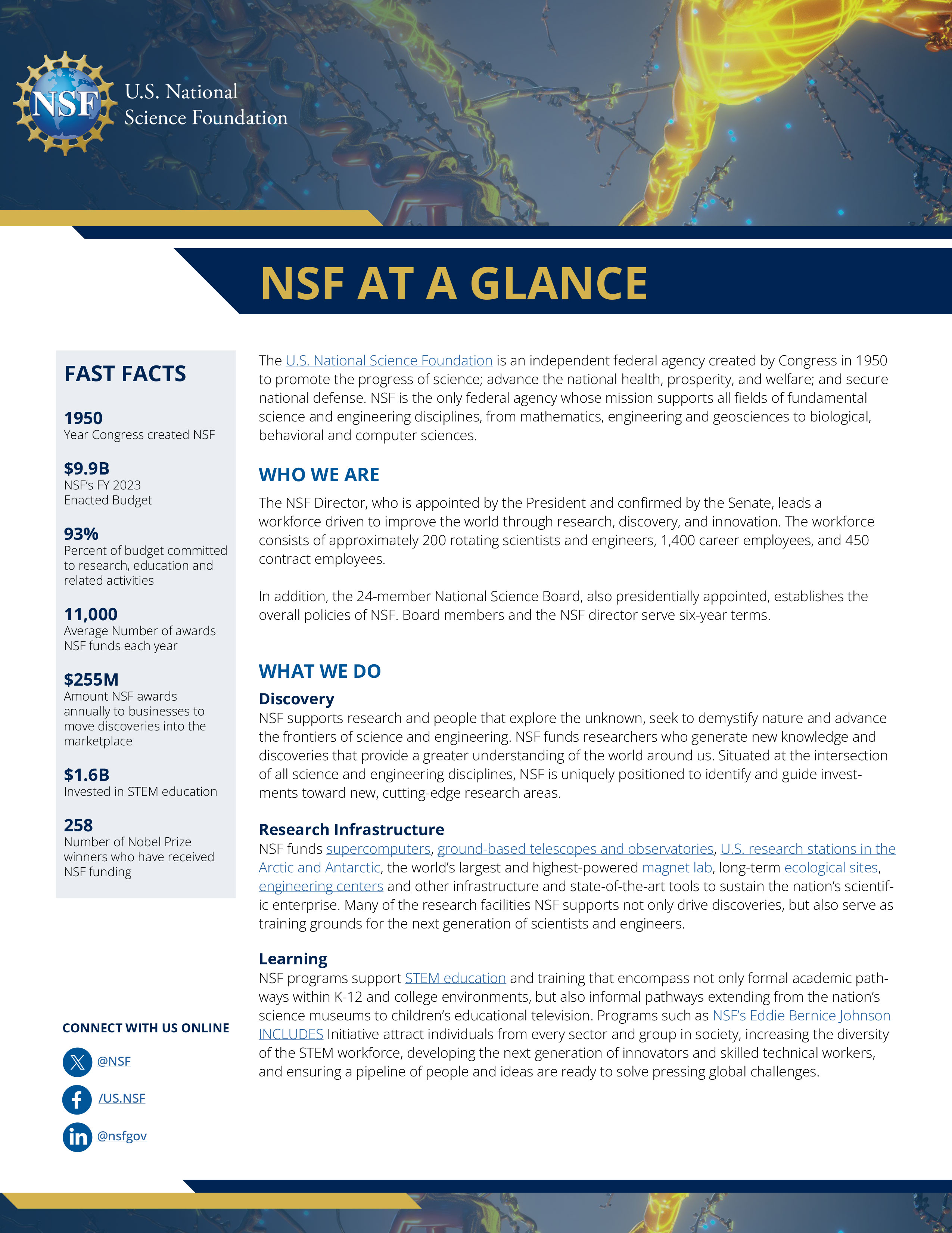 NSF at a Glance cover page