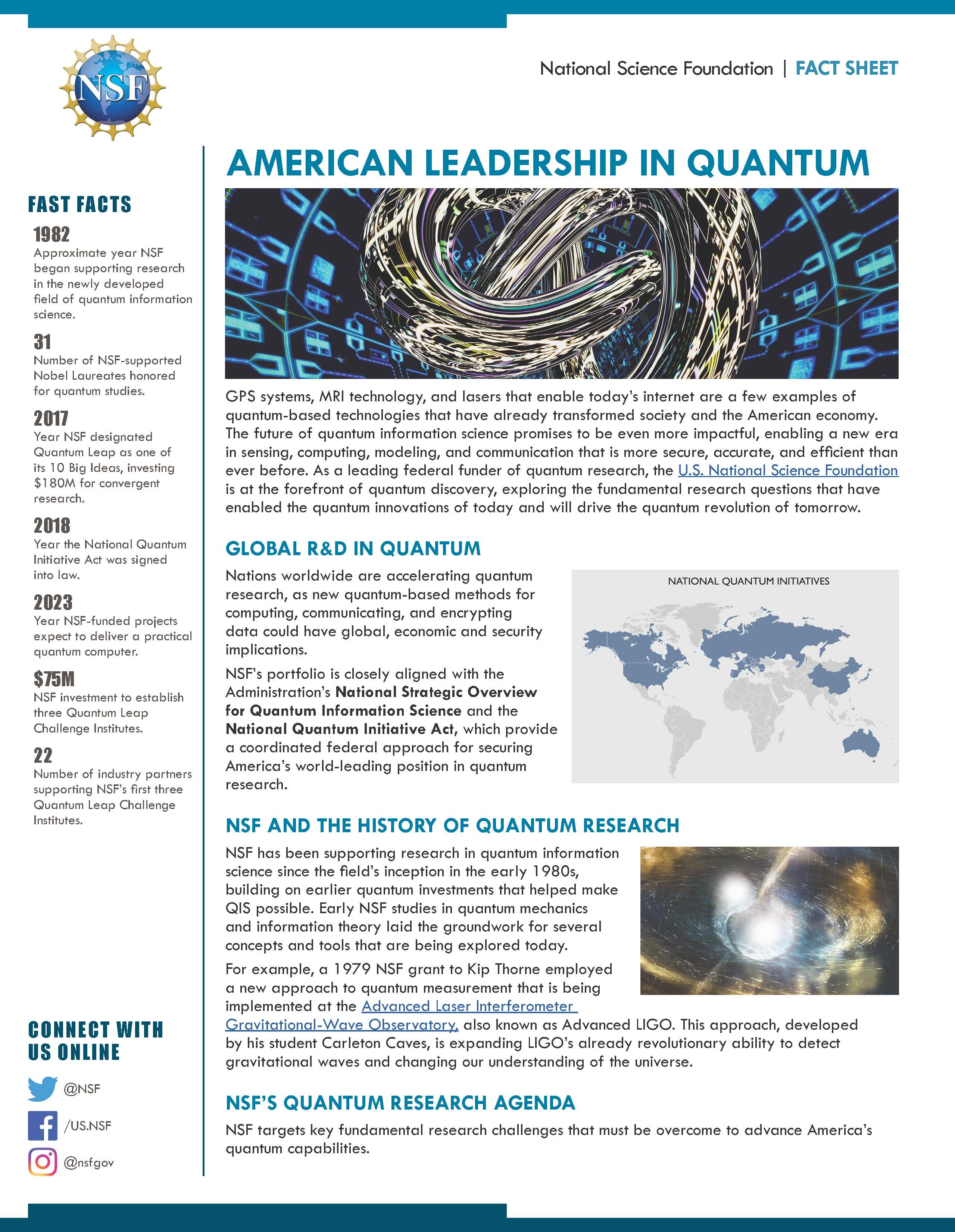 American Leadership in Quantum cover page