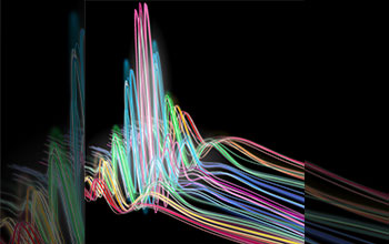 An artistic depiction of a coherent, laser-like X-ray pulse with the largest color spread generated to date
