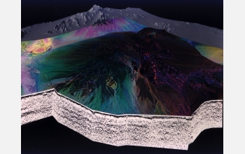 Visualization of California's Turtle Mountains showing potential earthquake zones