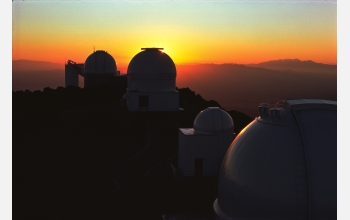 Sunset falls on Kitt Peak National Observatory, located near Tucson, Ariz.