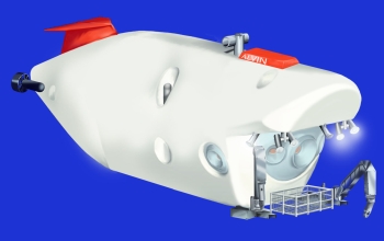 Illustration of new submersible known as a human-occupied vehicle (HOV).