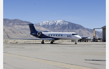 HIAPER, modified Gulfstream V jet owned by NSF and used in atmospheric turbulence study T-REX