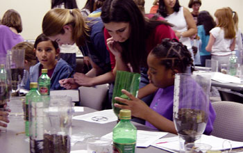 A participant in the Bringing Up Girls in Science Program
