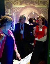 NSF's Jim Kurose and Joan Ferrini-Mundy with Museum of Science researcher Clara Cahill.