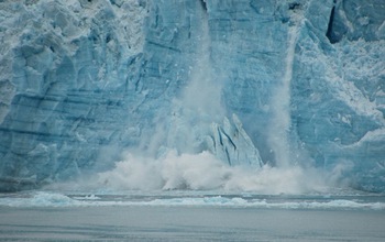 Hubbard Glacier during a calving event.