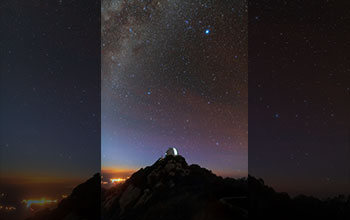 Long-exposure night sky image over Kitt Peak
