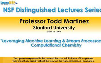 opening slide for Prof Tod Martinez Distinguished lectures series
