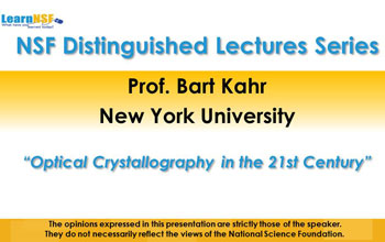 MPS Distinguished Lecture by Prof. Bart Kahr on Optical Crystallography in the 21st Century