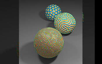 Spheres with various mathematical patterns