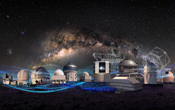 Collage of NOIRLab's current and potential future observatories and data-driven exploration tools
