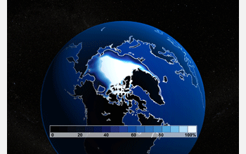 approximate extent of Arctic sea ice in September 2000