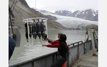 Equipment used to sample the water column and provide depth-stratified samples
