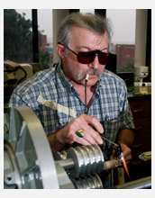Gary Coyne, a scientific glassblower at California State University, Los Angeles