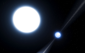 An artists rendition of PSR J0348+0432, an extreme stellar system