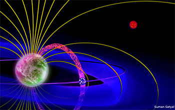 Schematic of a plasma torus around an exoplanet