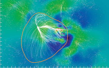 A slice of the Laniakea supercluster in the supergalactic equatorial plane