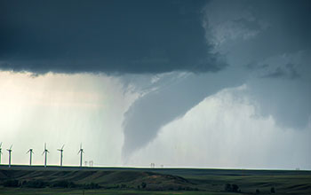 A tornado west of Laramie, Wyoming, on June 15, 2015