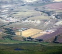 aerial view of  bakken shale in western north dakota