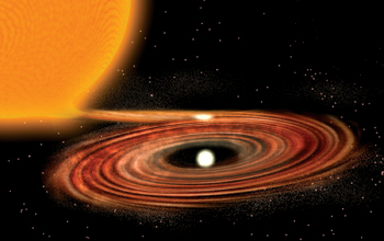 Accretion disk in binary star system