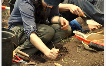 Photo of scientists working at the Malapa site near Johannesburg, South Africa.