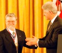 Don Anderson receives the Medal of Science from President Clinton.
