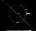 Screen capture showing position of Asteroid 2005 YU55 as it passes closer to Earth than the moon.