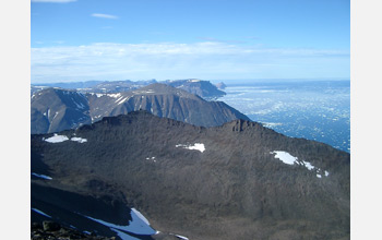 Photo of the northeastern coast of Baffin Island.