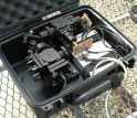 This image shows the N-Checker sensor components within a protective carrying case