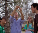 Photo of NSF biologist Buck Sanford collecting data for Project BudBurst.