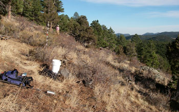 Research area in Gordon Gulch, Colo.