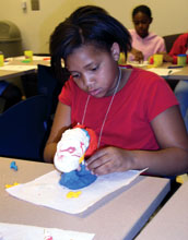 Participant at Brain Camp, a summer education program for middle school students