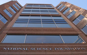 Photo of the entrance to the NSF headquarters building.