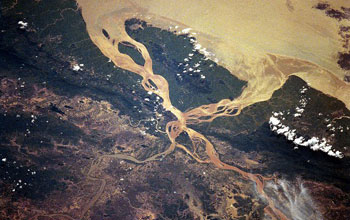 Photo of the Salween Delta as seen from outer space.