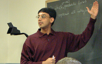 Manjul Bhargava in the classroom