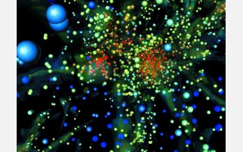 Gas dynamics simulations and visualization of large structure formation in the universe
