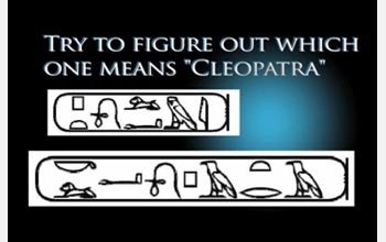 Text and Illustrations: Try to find which one means Cleopatra.