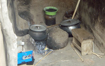 Photo of pots and pans used for outdoor cooking.