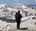 Photo of researcher Andrew Temple in the San Juan Mountains on May 12, 2009.