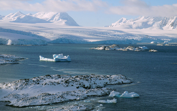 A view of Cormorant Island on the Antarctic Peninsula.