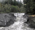 Photo of Oregon's Sandy River flowing free after removal of the former Marmot Dam.