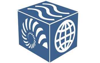 Illustration showing a cube with sybols for shells, water and a globe on the facets.