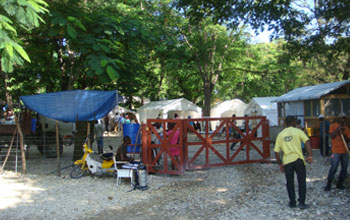 Photo of facility in Haiti where cholera outbreak is being studied by EEID scientists.