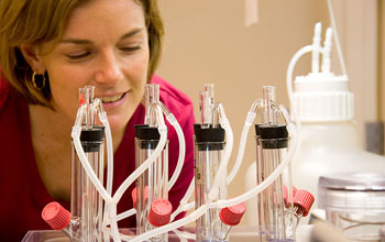 Photo of biologist Samantha Forde who researches E. coli.