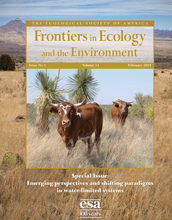 cover of Frontiers in ecology journal