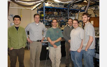 Photo of the research team in their lab.