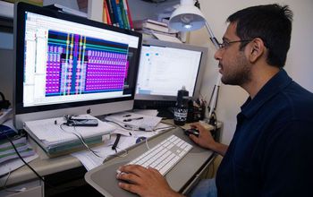 man working on a computer