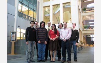 Photo of Cornell University researchers who are developing flexible electronics.