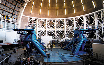 Installation of the Frederick C. Gillett Gemini North Telescope at Mauna Kea, Hawaii, Feb. 6, 1998