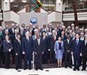 Photograph of the heads of research councils from about 50 countries.